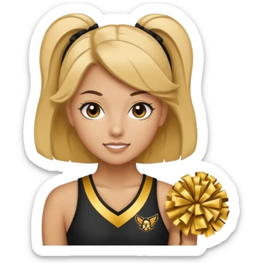 Cheerleading black and gold  sticker