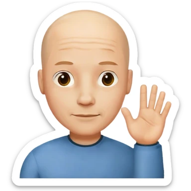 Bald guy saying ok bb sticker