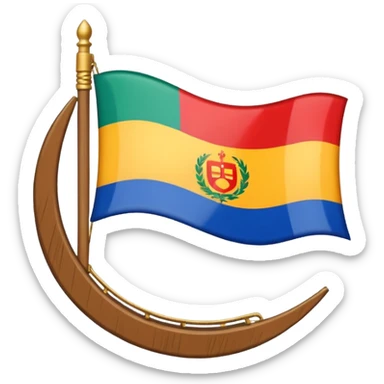 Bandera gitana con rueda sticker