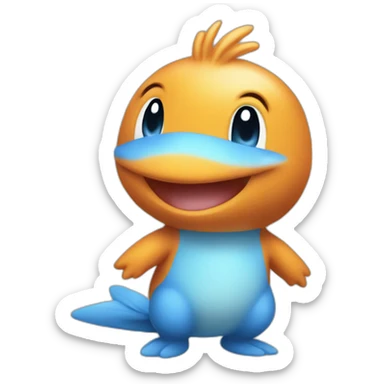 Mudkip smiling sticker