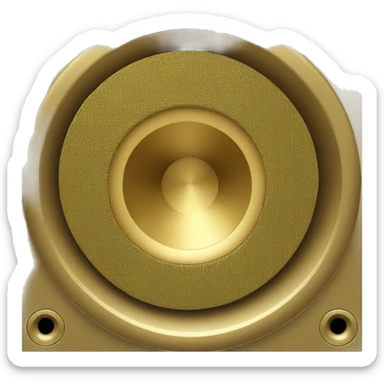 gold loudspeaker Never_AF sticker