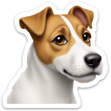 Erstelle mir einen hunde emoji es sollte ein jackrussel terrier sein sticker