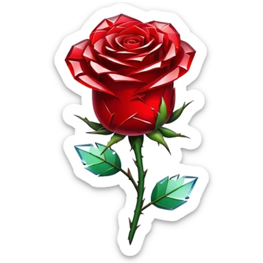 Red Rose made out of broken crystal

 sticker