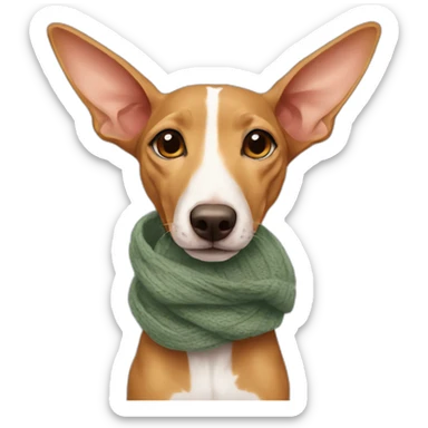 Podenco with scarf sticker