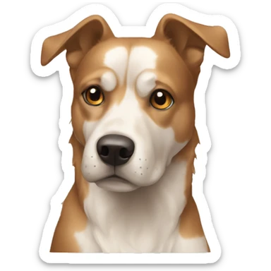Chien au poil frisé brun sticker
