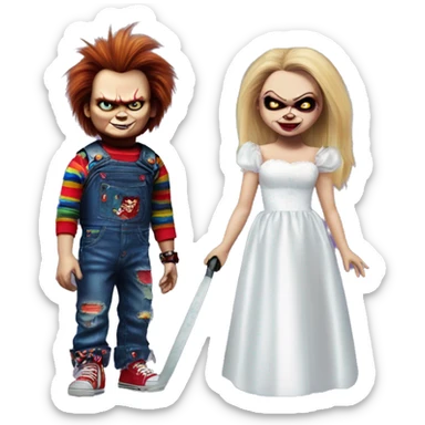 Chucky and the bride of chucky  sticker