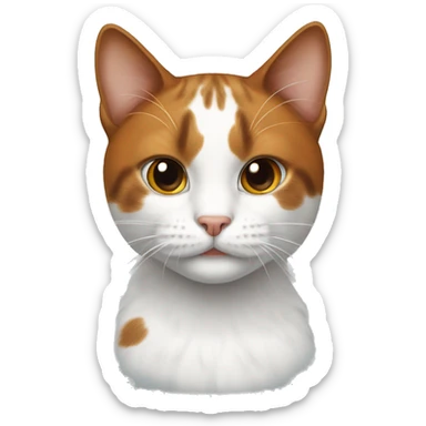 Two cats, one is black and white, second is mostly black with ginger and brown spots  sticker