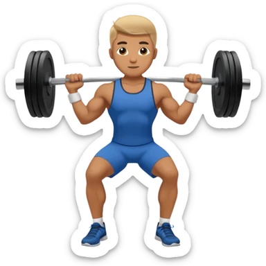 man in body pump  sticker