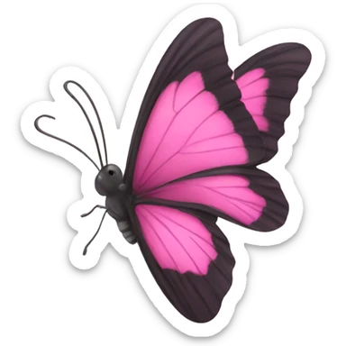 Pink butterfly sticker