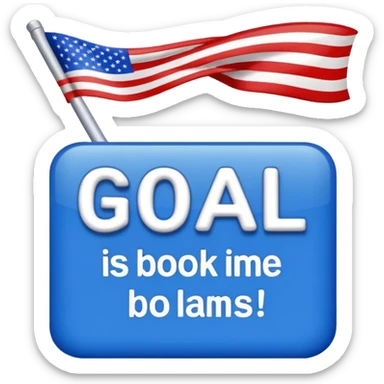 Goal label american style sticker
