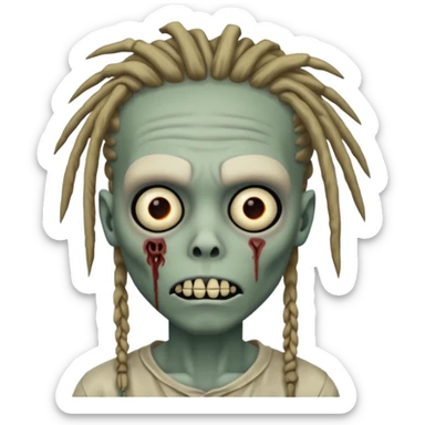 zombie boy with dreads  sticker