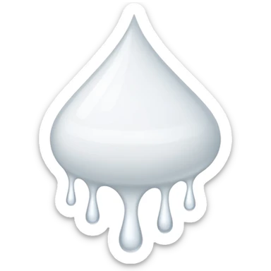 white glue drops falling sticker