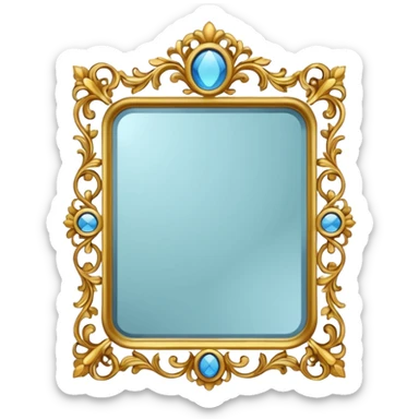 fancy mirror sticker
