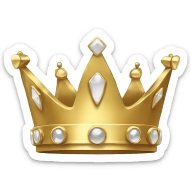 Gold princess crown sticker