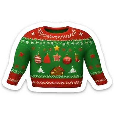 ugly christmas sweater sticker