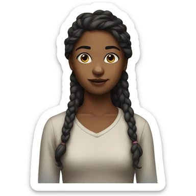 realistic portrait of girl sticker