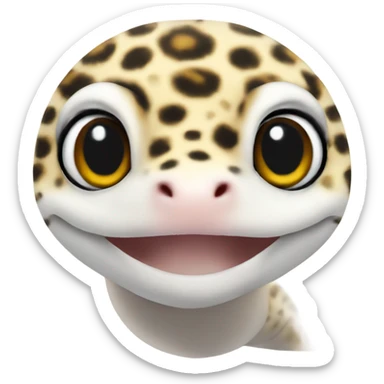 leopard gecko White sticker