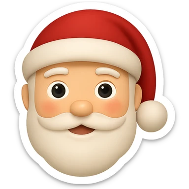 Christmas santa claus emoji, remove background sticker