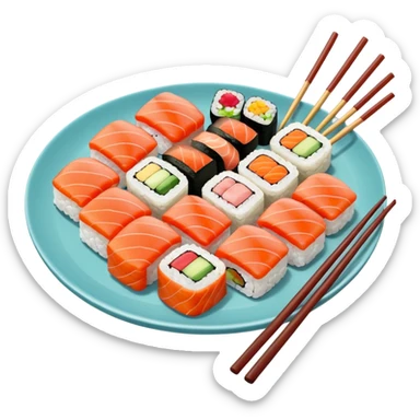 happy sushi sticker