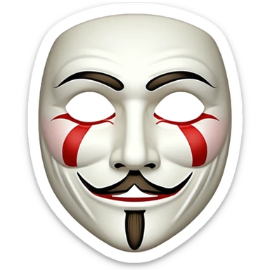 Guy Fawkes mask sticker