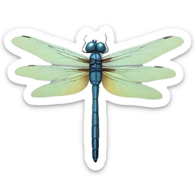 Dragonfly with text: Clau sticker