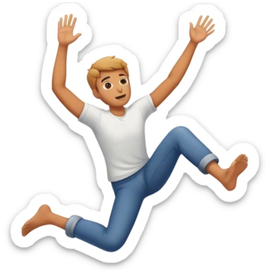 Falling person that’s reaching up sticker