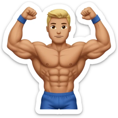 giga chad flexing sticker