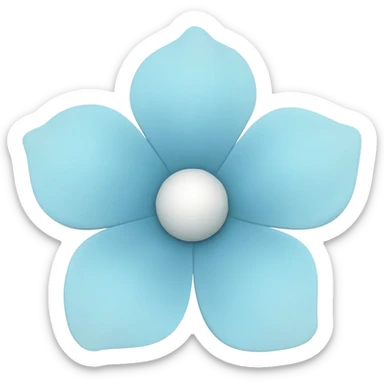 Light blue flower sticker