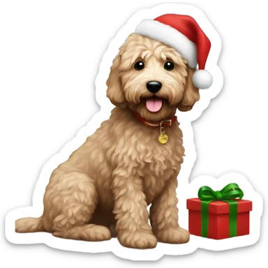 Labradoodle Christmas  sticker