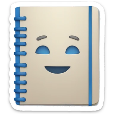 blue notebook sticker
