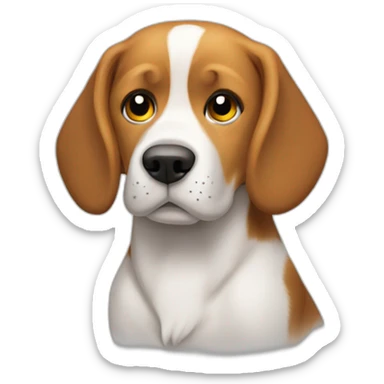 Beagle avec une doudoune  sticker