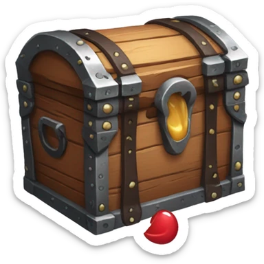 mimic chest with tongue, dungeons and dragons sticker
