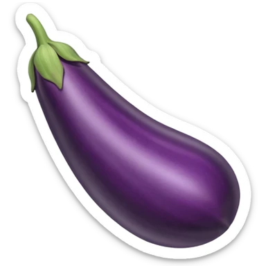 Long eggplant with veins vascular bulging veins vein running down side sticker