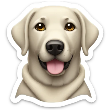 Black Lab with winter coat sticker