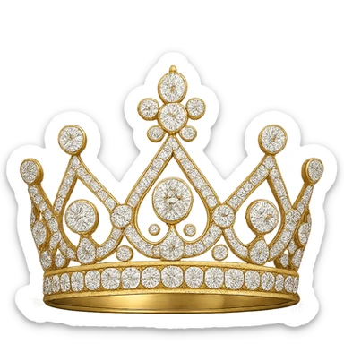 crown with a yellow base, only sparkling gems, no butterflies sticker
