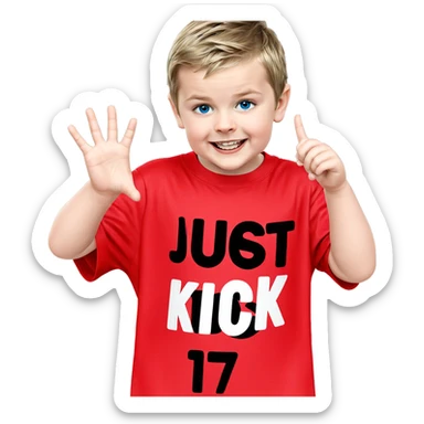 smiling boy with blue eyes sticker