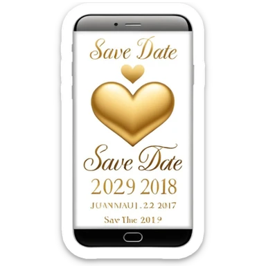 Save the date  sticker