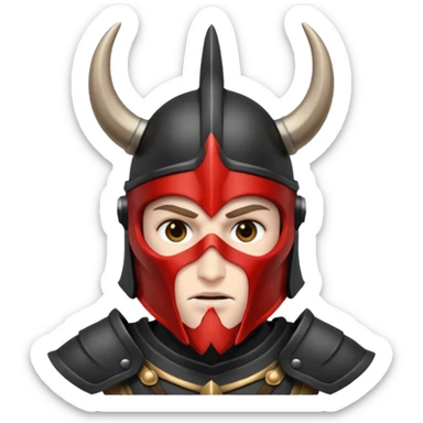 ares god of war black armour horned helmet sticker