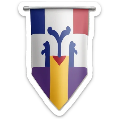 Bandera cruz de borgoña sticker