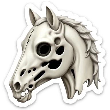 Skeleton horse head sticker