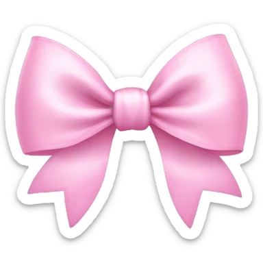 Coquette light pink bow sticker