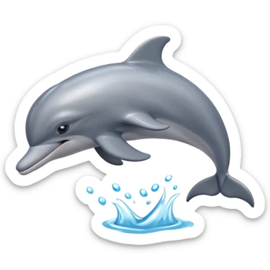 dolphin in a playful pose sticker