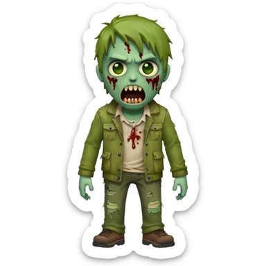 Walking zombie emoji  sticker