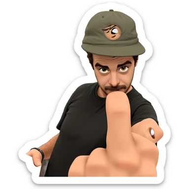 gazing at the viewer sticker