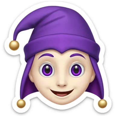 an Emoij for the character pomni from The amazing digital circus sticker