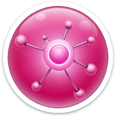 pink atoms sticker