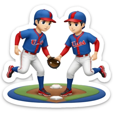quiero dos equipos enemigos de baseball  sticker