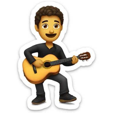 spanish person playing spanish guitar sticker