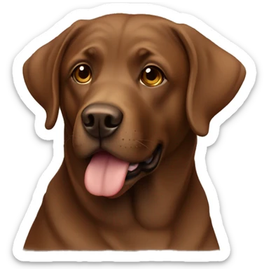 Brown lab sticker