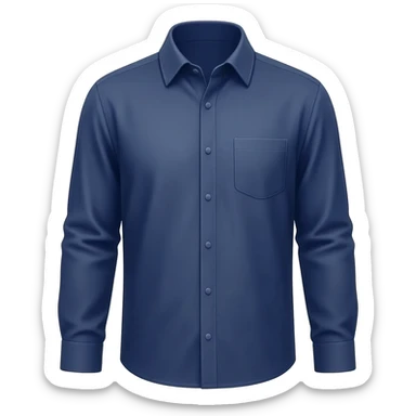 Navy blue Full sleeve button down Shirt sticker